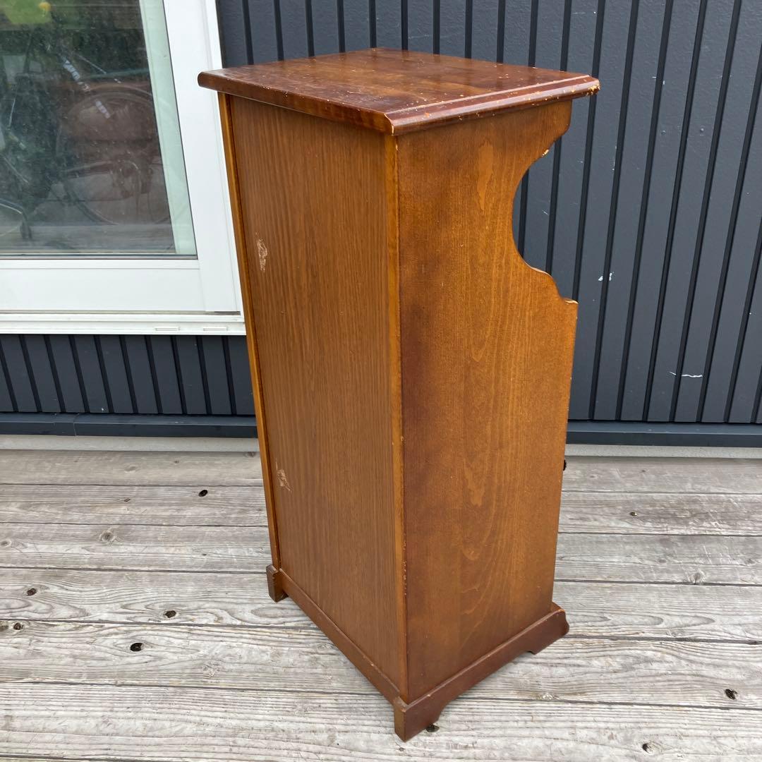 昭和レトロ カリモク コロニアル 木製コールキャビネット 飾り棚 古家具 電話台