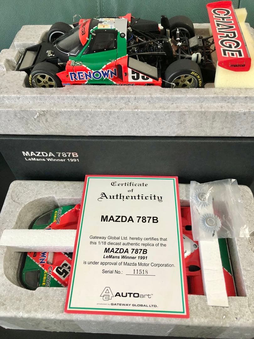 ★絶版！オートアート ￼￼1/18 マツダ787B 1991年ル・マン優勝車