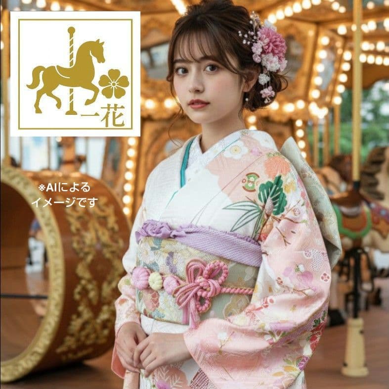 限定セール！1/18(日)まで　433.振袖7点セット 正絹　フルセット　成人式