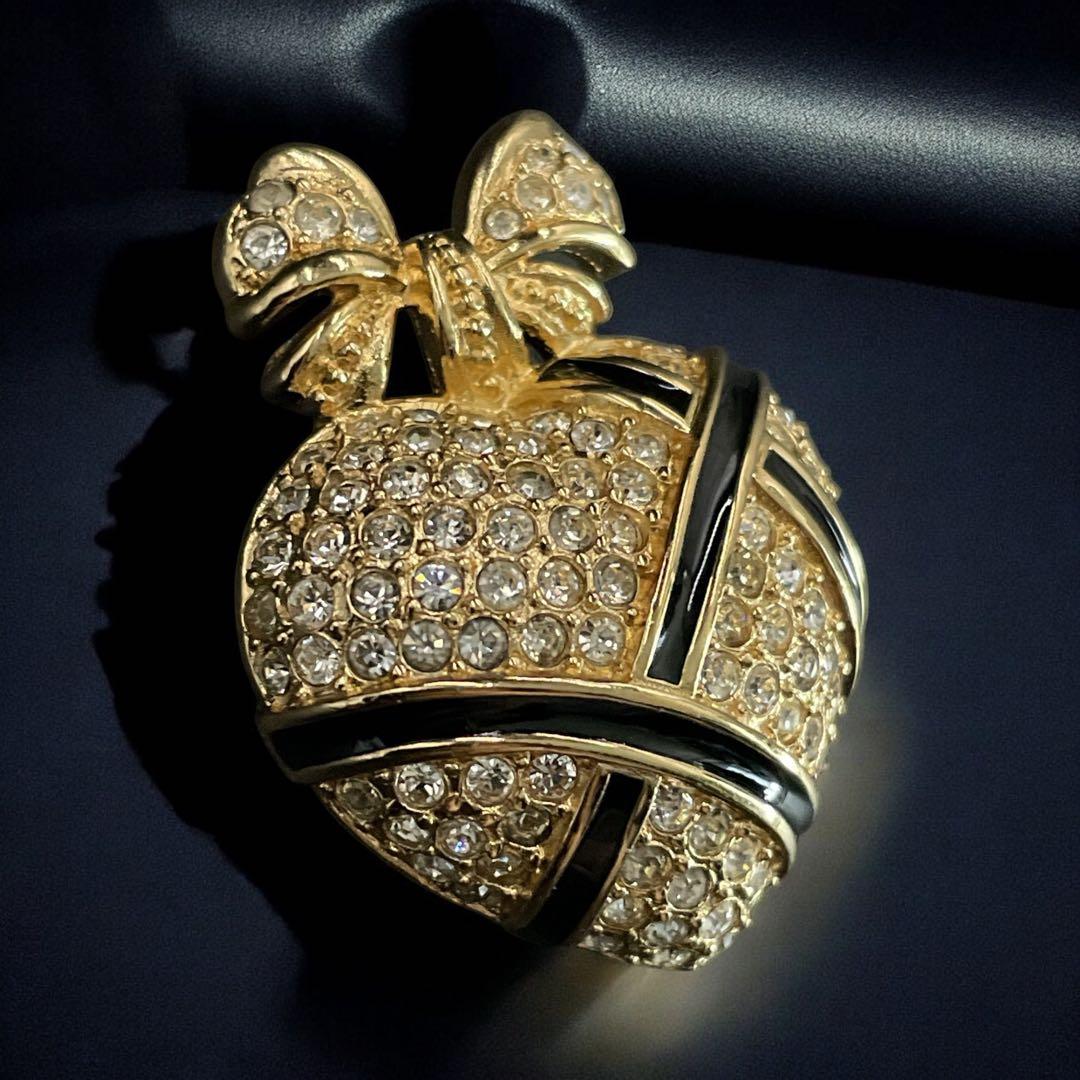 希少デザイン　美品　クリスチャンディオール　ストロベリー　ブローチ　コサージュ