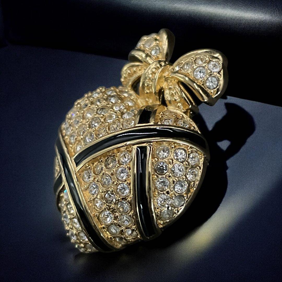 希少デザイン　美品　クリスチャンディオール　ストロベリー　ブローチ　コサージュ