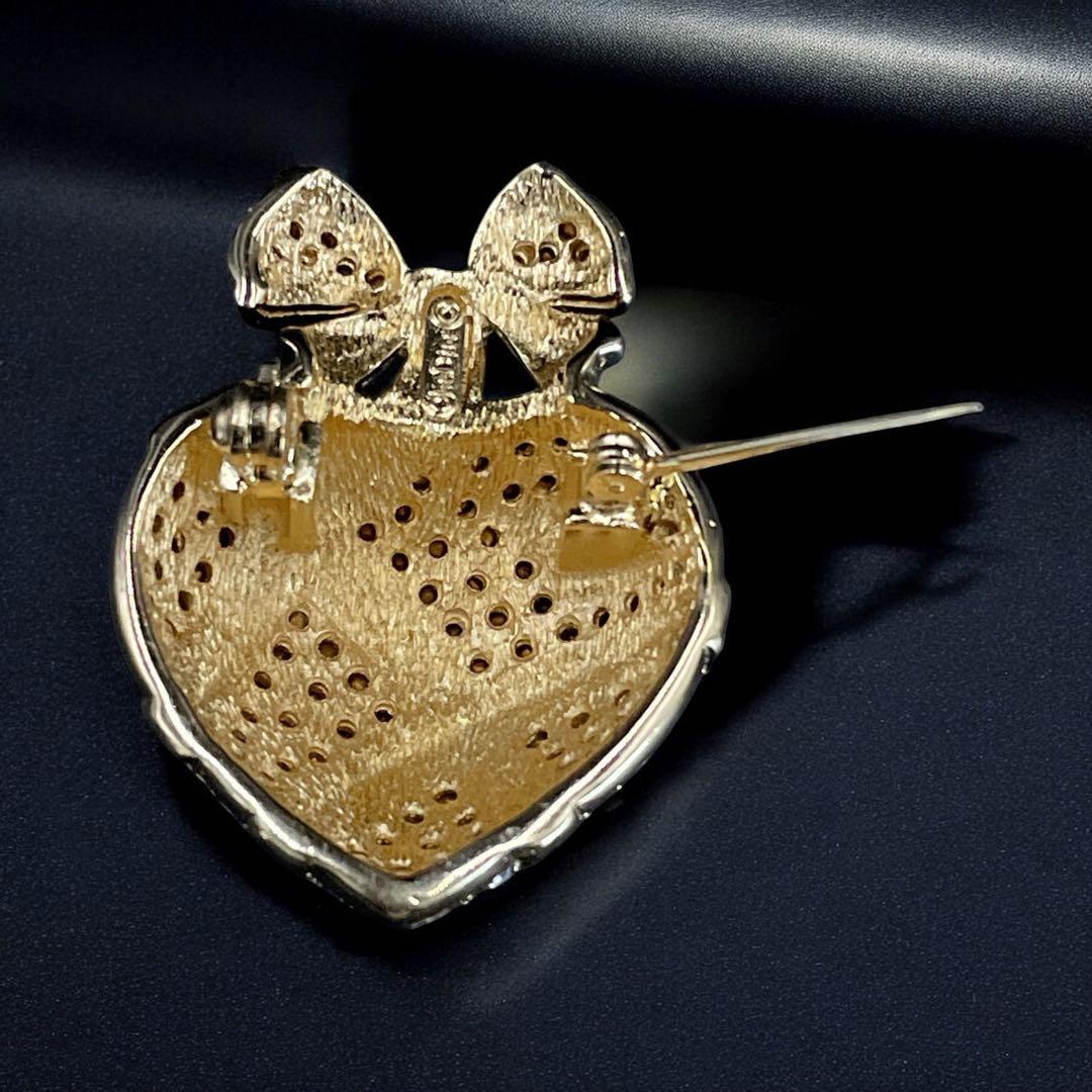 希少デザイン　美品　クリスチャンディオール　ストロベリー　ブローチ　コサージュ