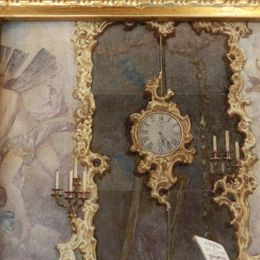 ロココ調　貴族の額絵　レッスン　アンティークゴールド　アクリルセット