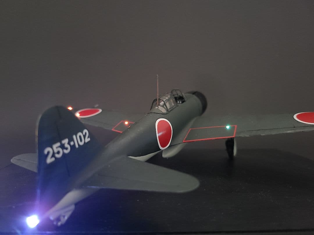 零式艦上戦闘機21型、岩本 飛曹 長搭乗機 タミヤ1/48スケール完成品 零戦