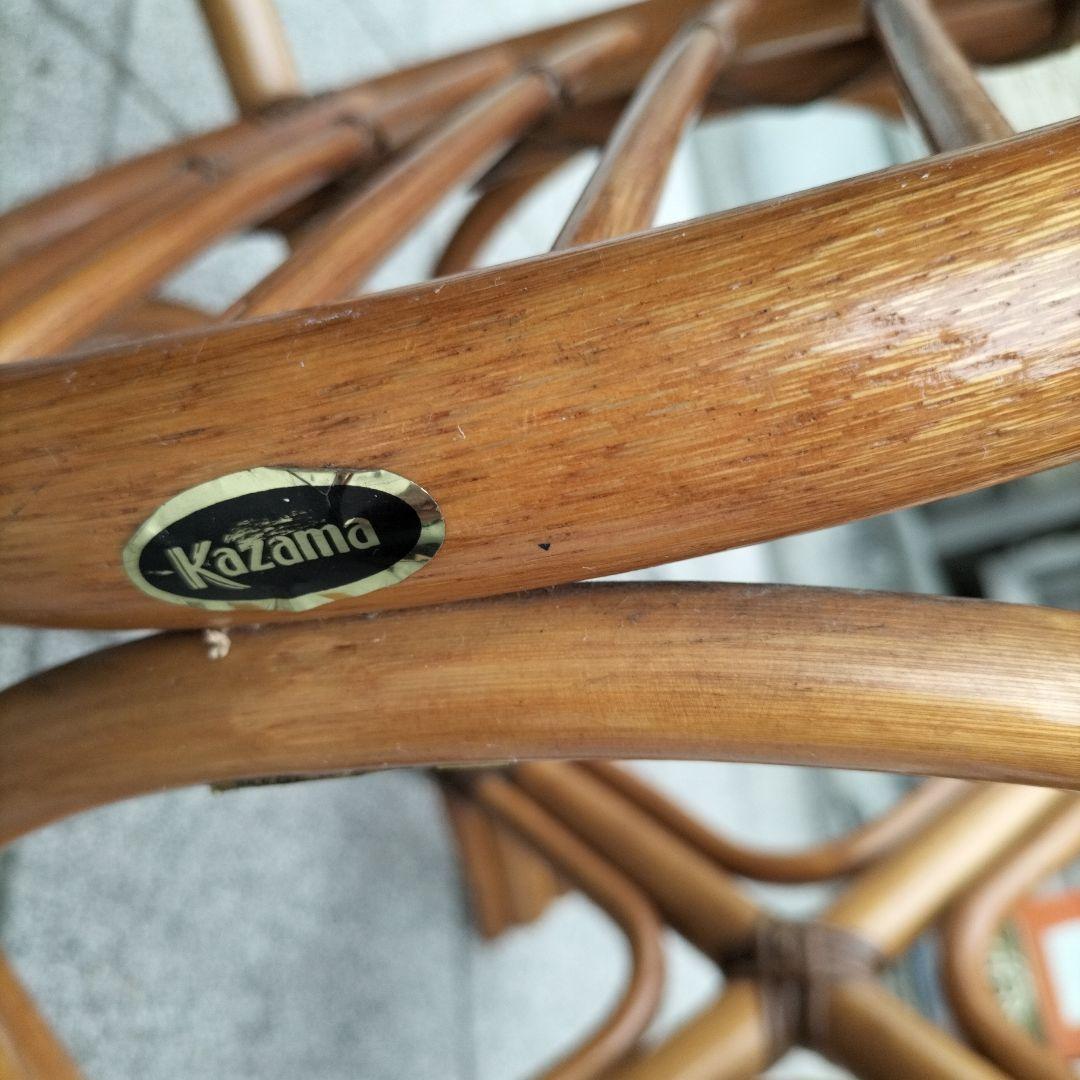 kazama/カザマ/ラタン/籐家具/テーブル/丸テーブル/ガラステーブル