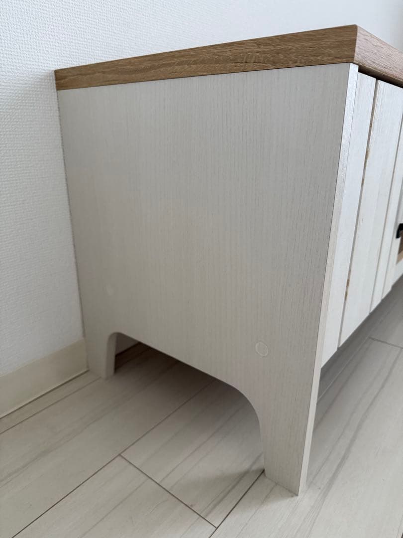 【お値下げ中】ニトリ テレビ台 ローボードマリーナ ホワイト ナチュラルウッド