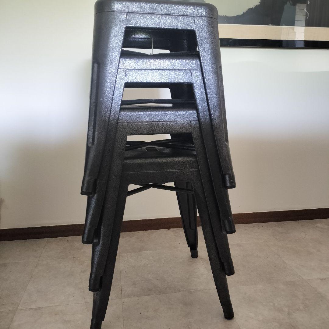 スタッキング　スチール　スツール ブラック　未使用
