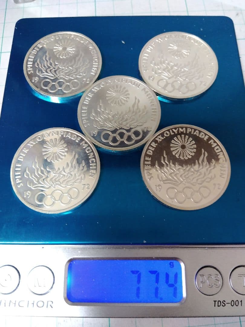 【純銀62.5%x77.4g】1972年オリンピック記念銀貨、現在は無効な旧硬貨