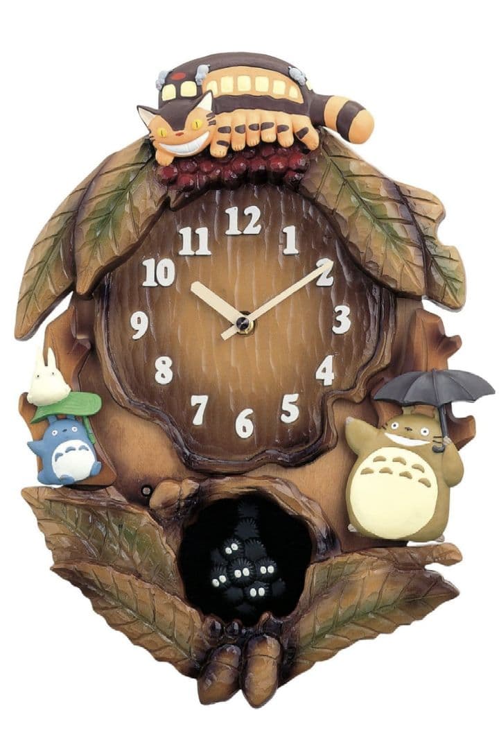 となりのトトロ 掛け時計 ジブリ テーマ曲 メロディ付き トトロ ネコバス 美品
