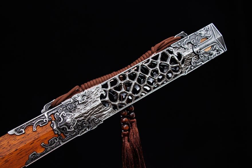 秦王-銀蛟 古兵器 刀装具 日本刀　模造刀 居合刀 武士道 鑑賞用 漢剣 美術刀