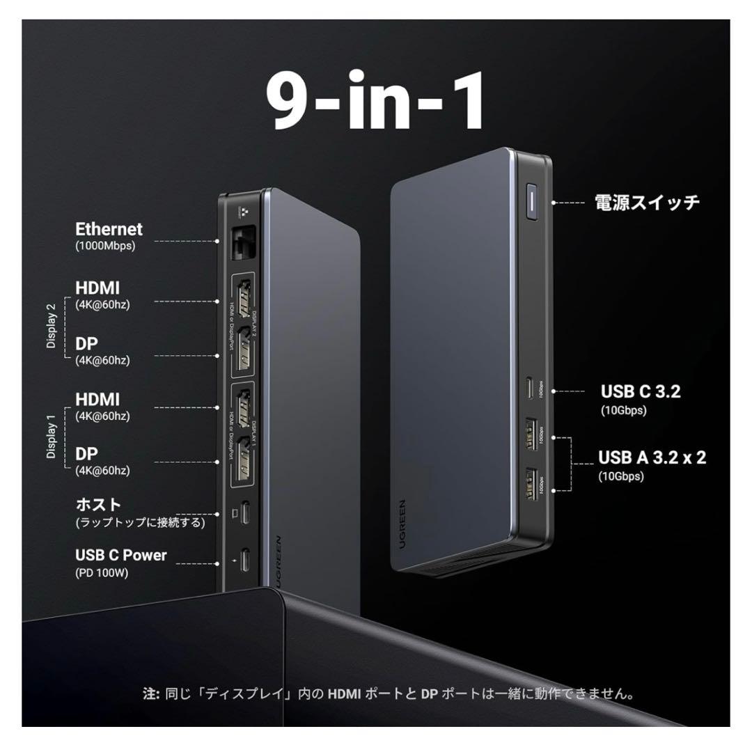 UGREEN Revodok Pro ドッキングステーション USB-Cハブ
