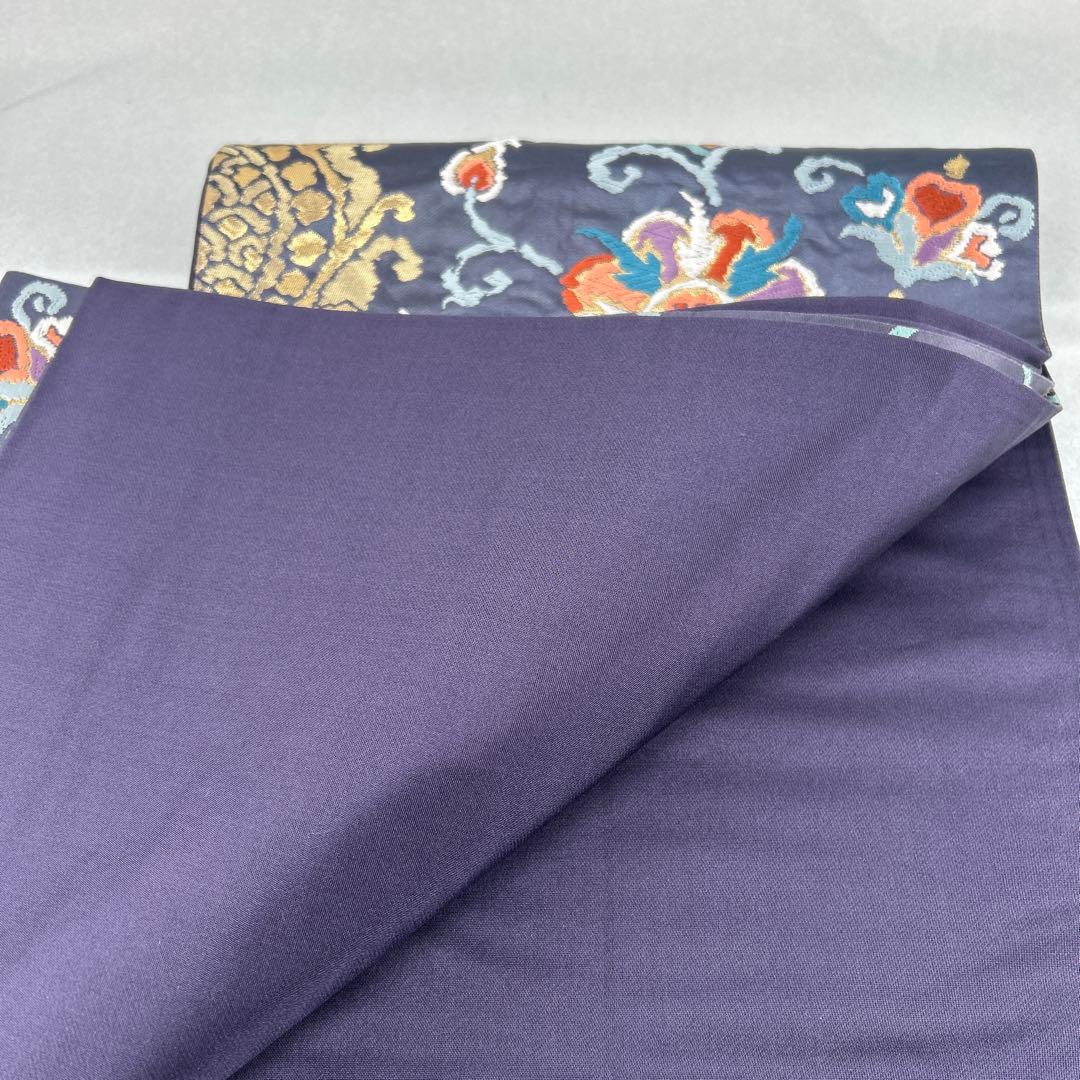 【ペルシャ　更紗文】高級絹製 袋帯 鳳凰と花柄0123