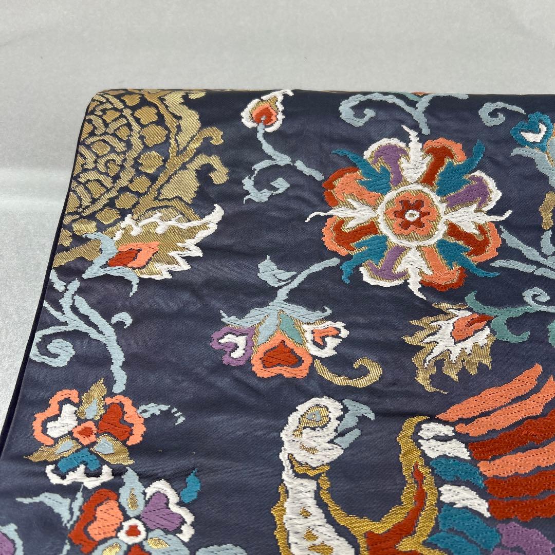 【ペルシャ　更紗文】高級絹製 袋帯 鳳凰と花柄0123