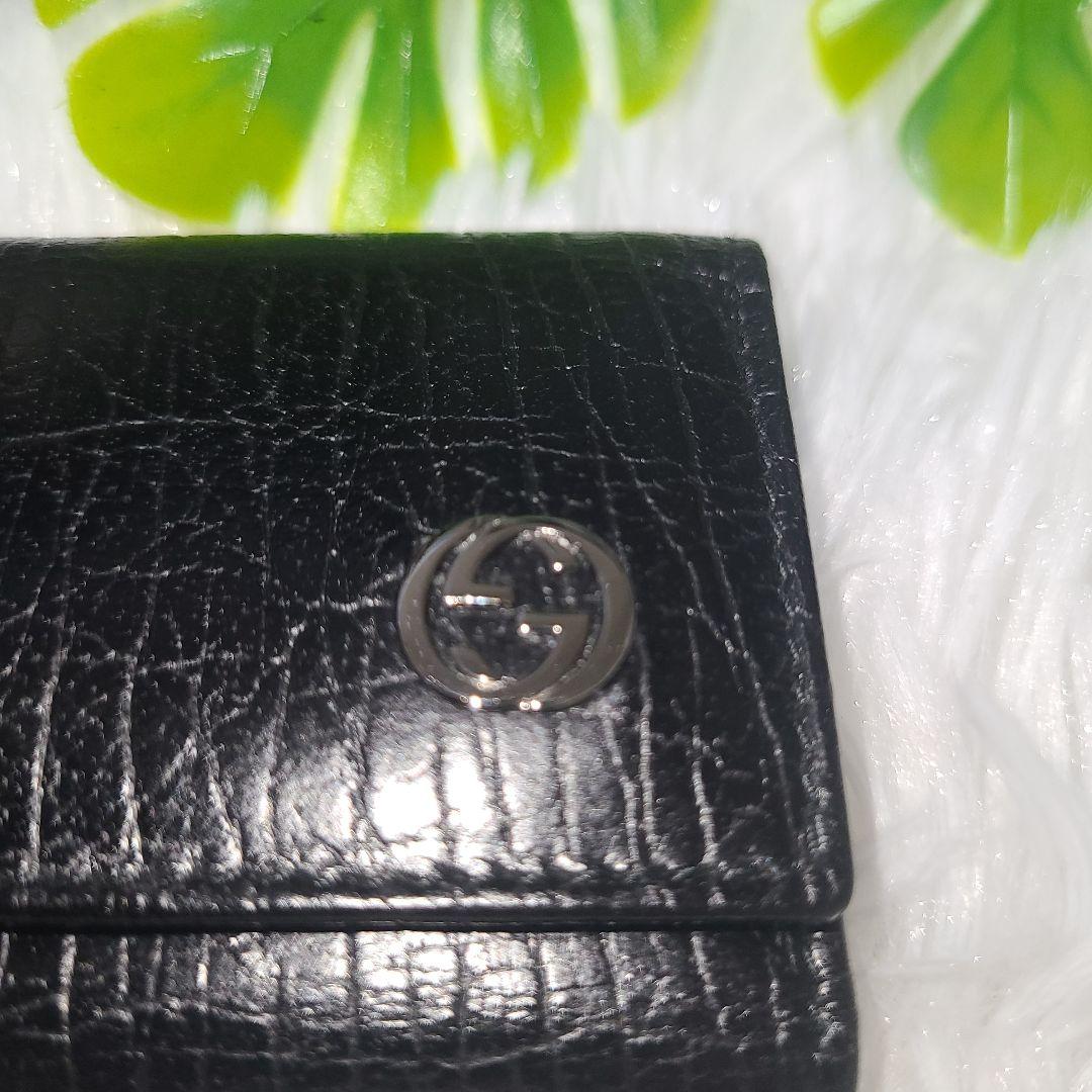極美品☆GUCCI グッチ ブラック レザー キーケース 6連 Gロゴ 箱付き