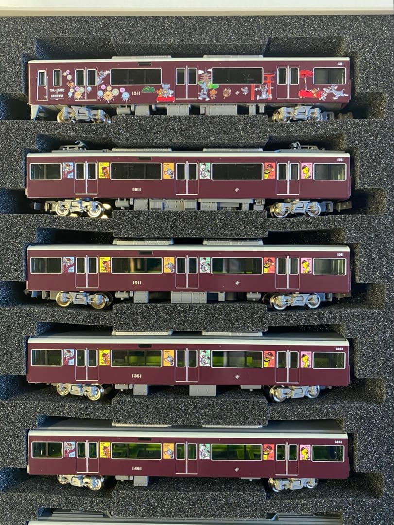 【新品未走行】グリーンマックス阪急1300系京都線トムとジェリー号8輌編成セット