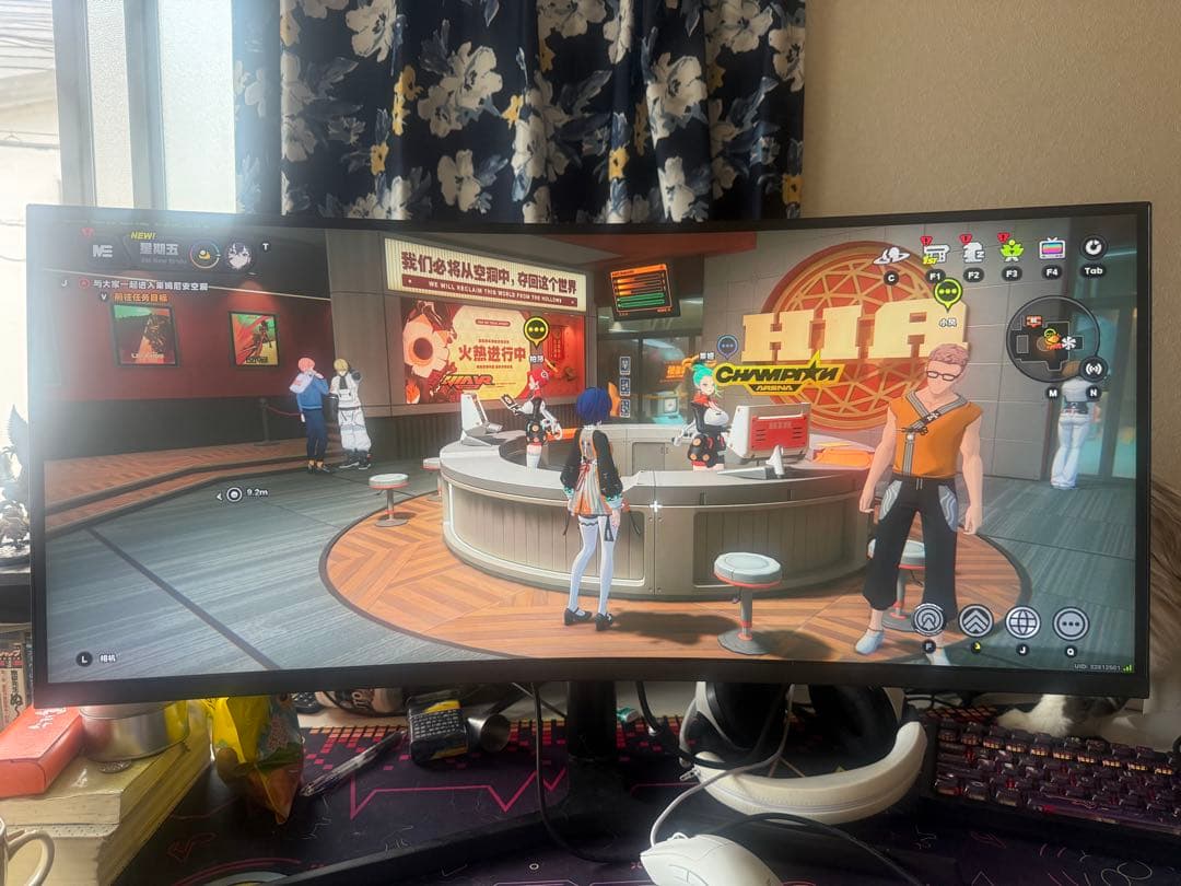 曲面モニター 1800p 170Hz