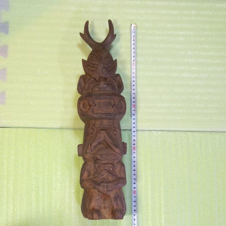 ミャンマー　木彫像　オブジェ　木製　木彫り　雑貨　インテリア　置物　魔除け