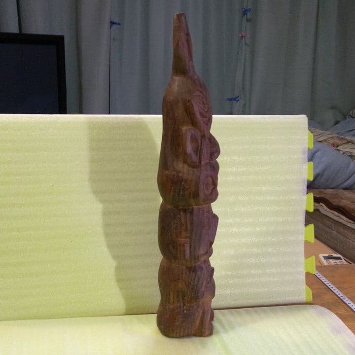 ミャンマー　木彫像　オブジェ　木製　木彫り　雑貨　インテリア　置物　魔除け