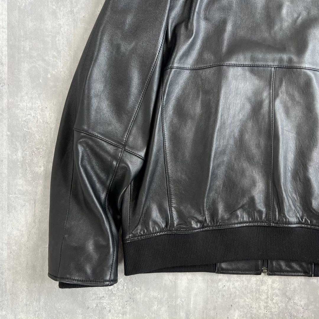 00s　Eddie Bauer　ストームレザー　スタンドカラージャケット　L