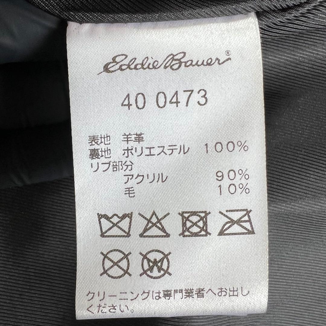 00s　Eddie Bauer　ストームレザー　スタンドカラージャケット　L