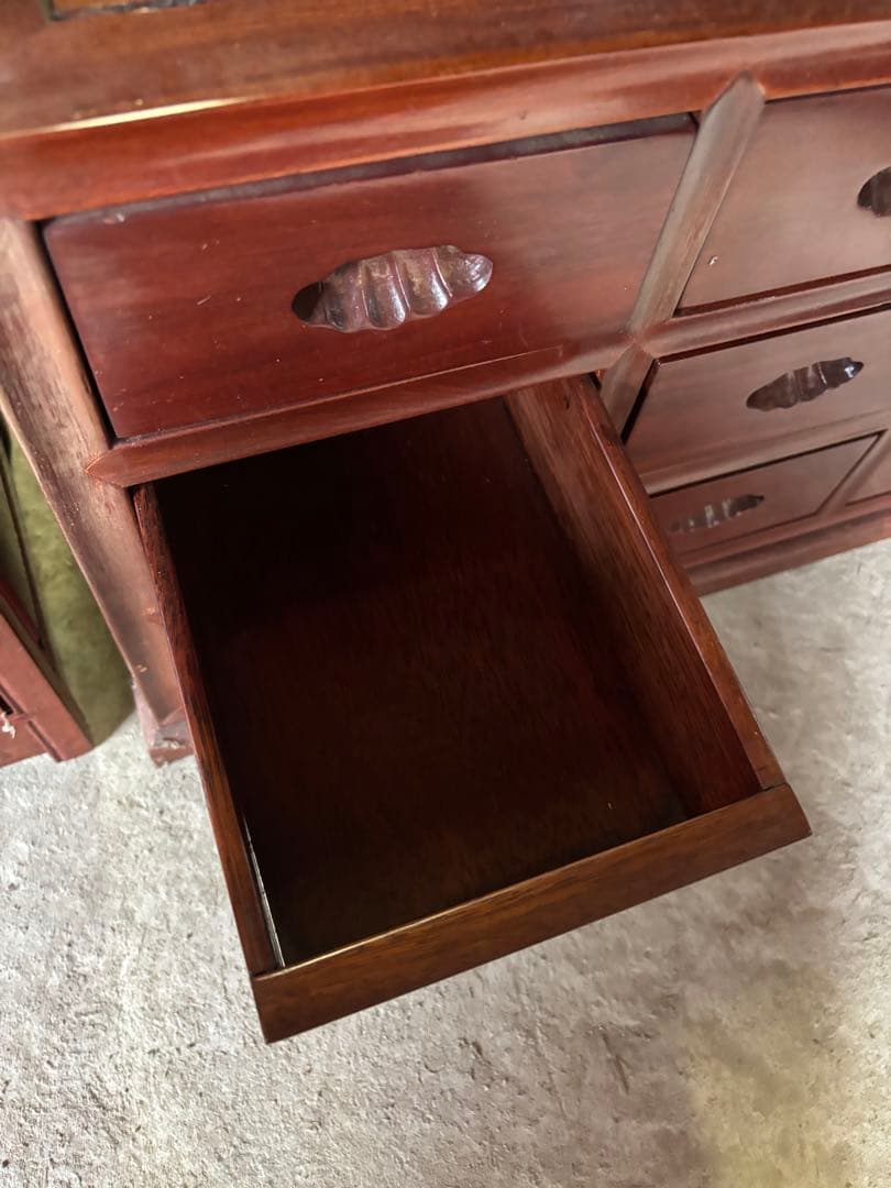 唐木 花梨 無垢材 唐木家具 薬棚 薬箪笥 小物入れ 小箪笥 アンティーク