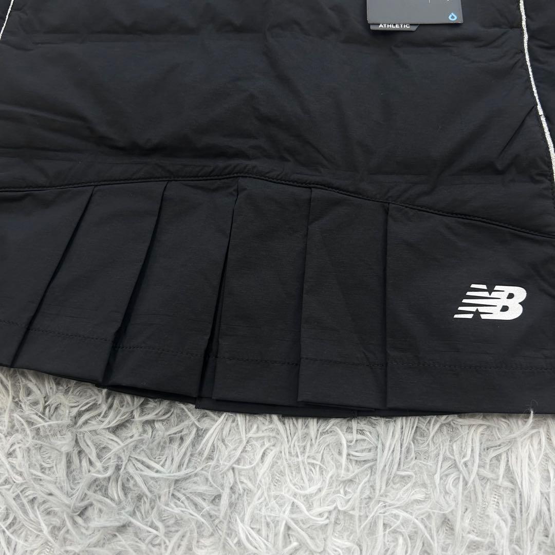 新品　ニューバランスゴルフ　スカート　ダウン　プリーツ　ウエストゴム　ブラック