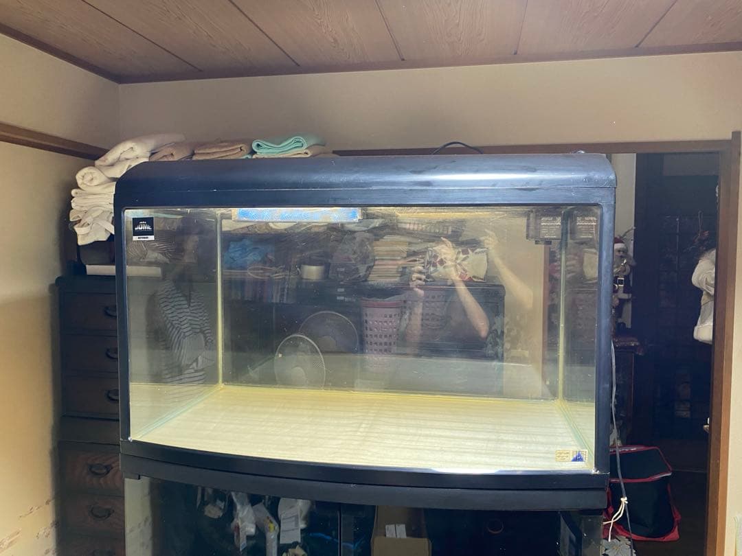 大きな水槽 蛍光灯照明付き