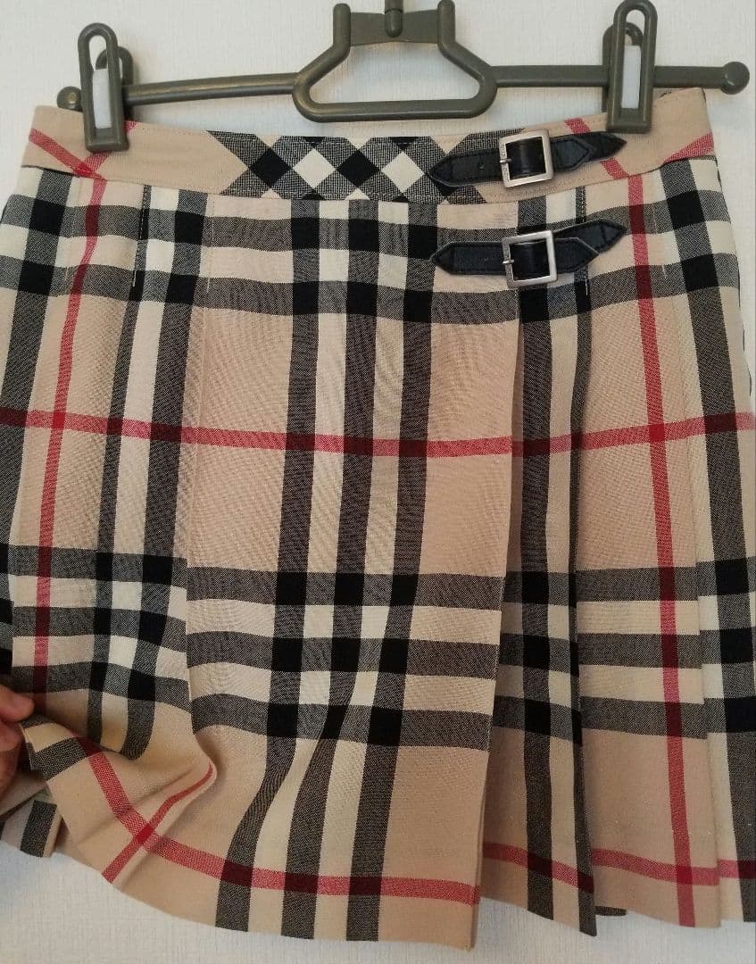 バーバリーロンドンキッズスカート本革ベルトフォーマル 入学 卒園 美品