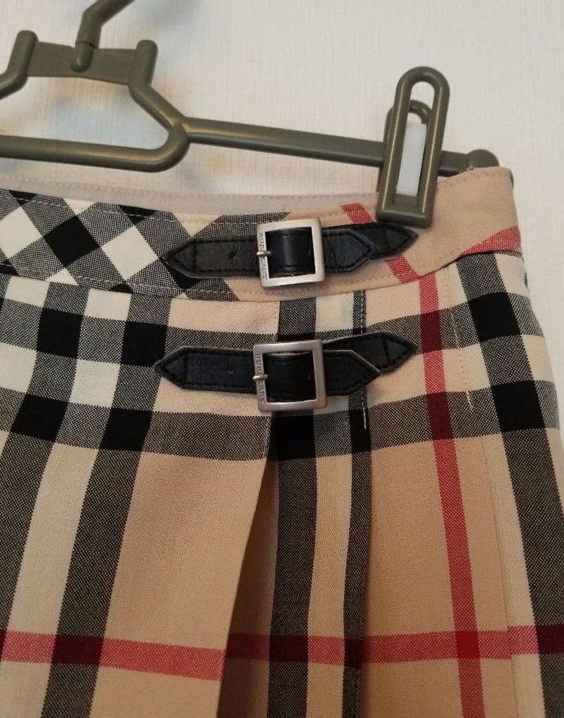 バーバリーロンドンキッズスカート本革ベルトフォーマル 入学 卒園 美品