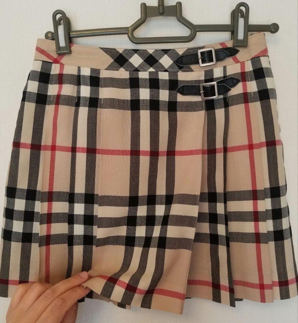 バーバリーロンドンキッズスカート本革ベルトフォーマル 入学 卒園 美品