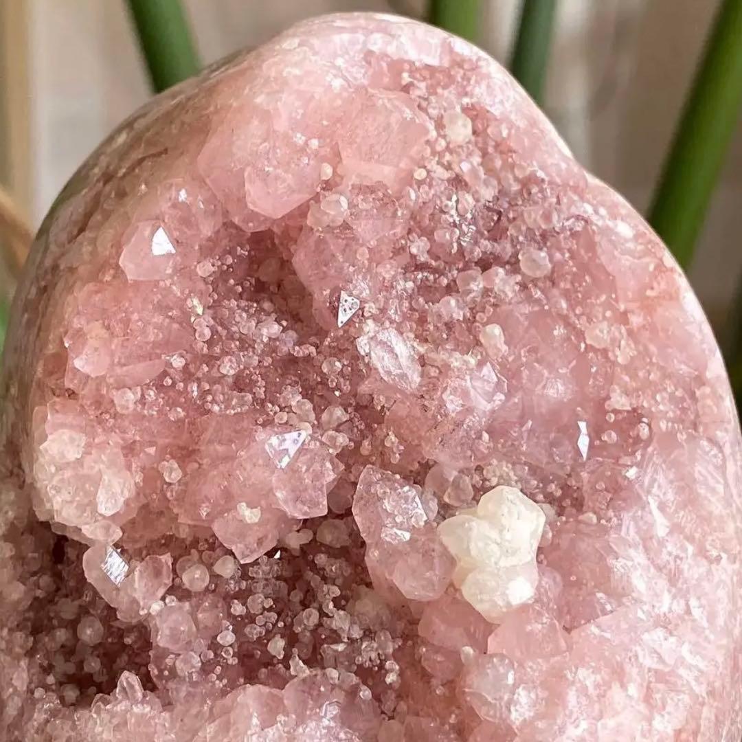 【 天然石 どっしり ピンクアメジスト 原石 ドーム 約1.1kg