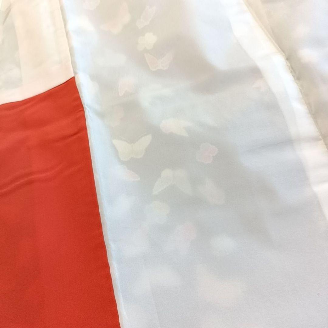 き*う様 C68 ちどり屋 東レシルック 着物 小紋 洗える着物 化繊 蝶 青