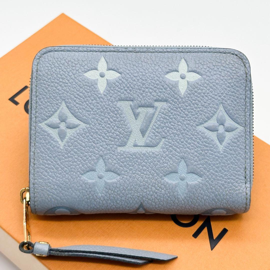 【限定品】ルイヴィトン ジッピーパース モノグラム アンプラント ブルー