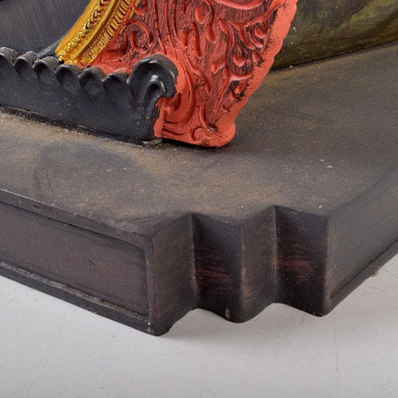 仏教美術　樹脂製　彩色　不動明王坐像　仏像　M　8680