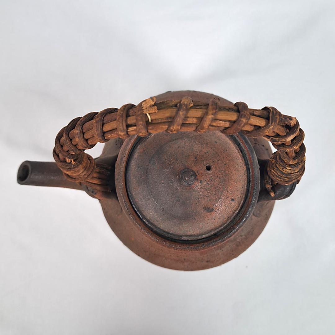 森岡成好作「土瓶」/陶器/南蛮焼締