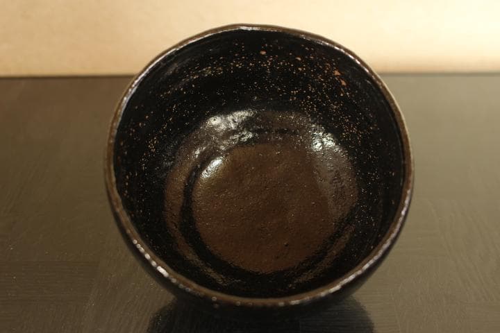 茶道具　楽吉左衛門　慶入　黒茶碗／楽吉左衛門　十二代　弘入極め　共箱・仕覆付き