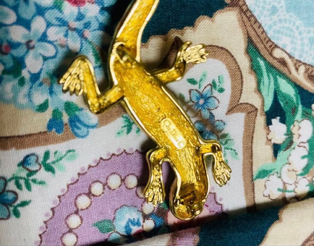 ア*ト様 Christian Dior ディオール　トカゲブローチ　ヴィンテージ