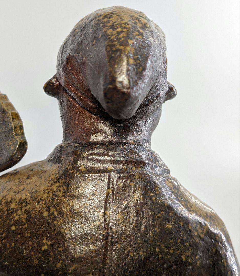 岡山県重要無形文化財 浦上善次 備前焼 申置物 サル 猿 工芸品 干支 細工物