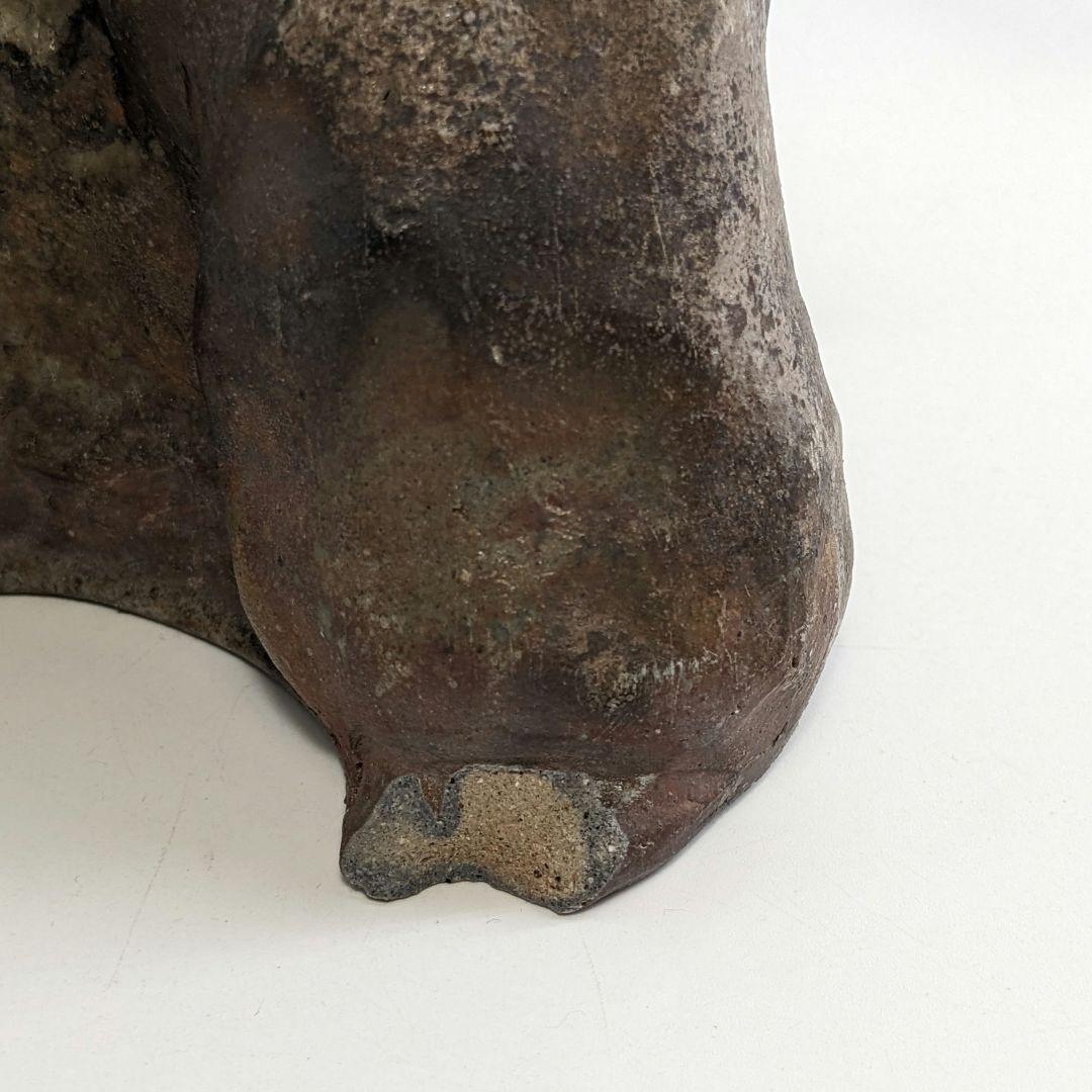 岡山県重要無形文化財 浦上善次 備前焼 申置物 サル 猿 工芸品 干支 細工物