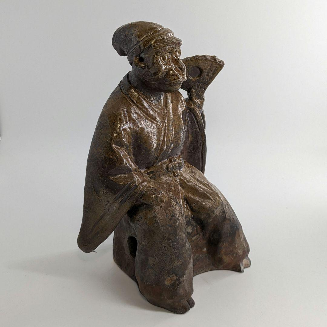 岡山県重要無形文化財 浦上善次 備前焼 申置物 サル 猿 工芸品 干支 細工物