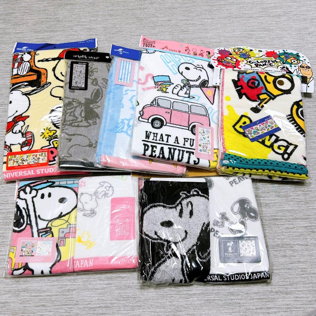 スヌーピー　ミニオン　フェイスタオル　タオル　大阪限定　USJ ユニバ