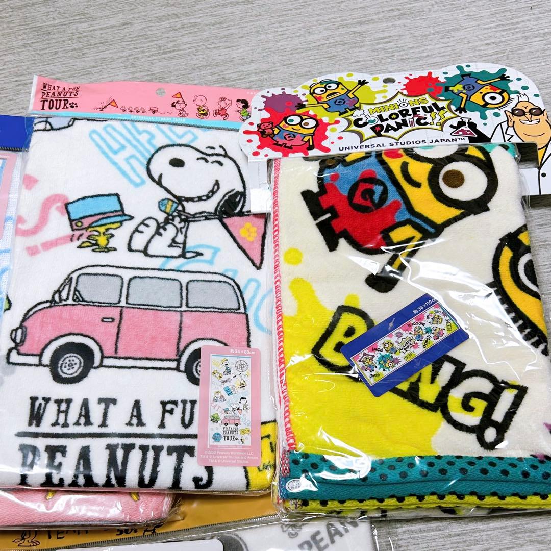 スヌーピー　ミニオン　フェイスタオル　タオル　大阪限定　USJ ユニバ
