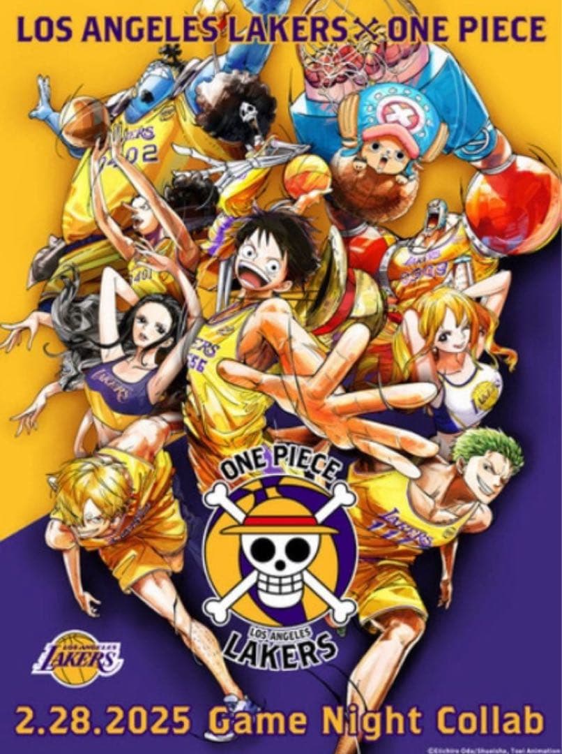 LAKERS × ONE PIECE ワンピース×レイカーズ　ポスター