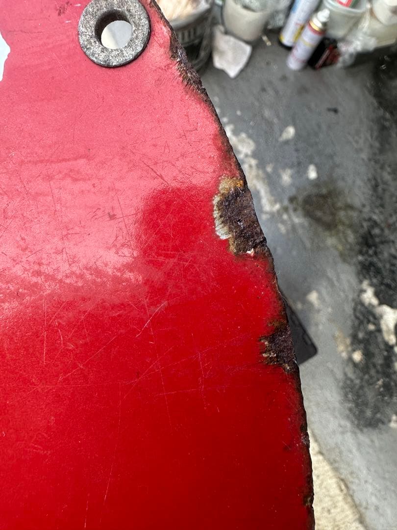 アンティーク 赤色看板 直径約40cm