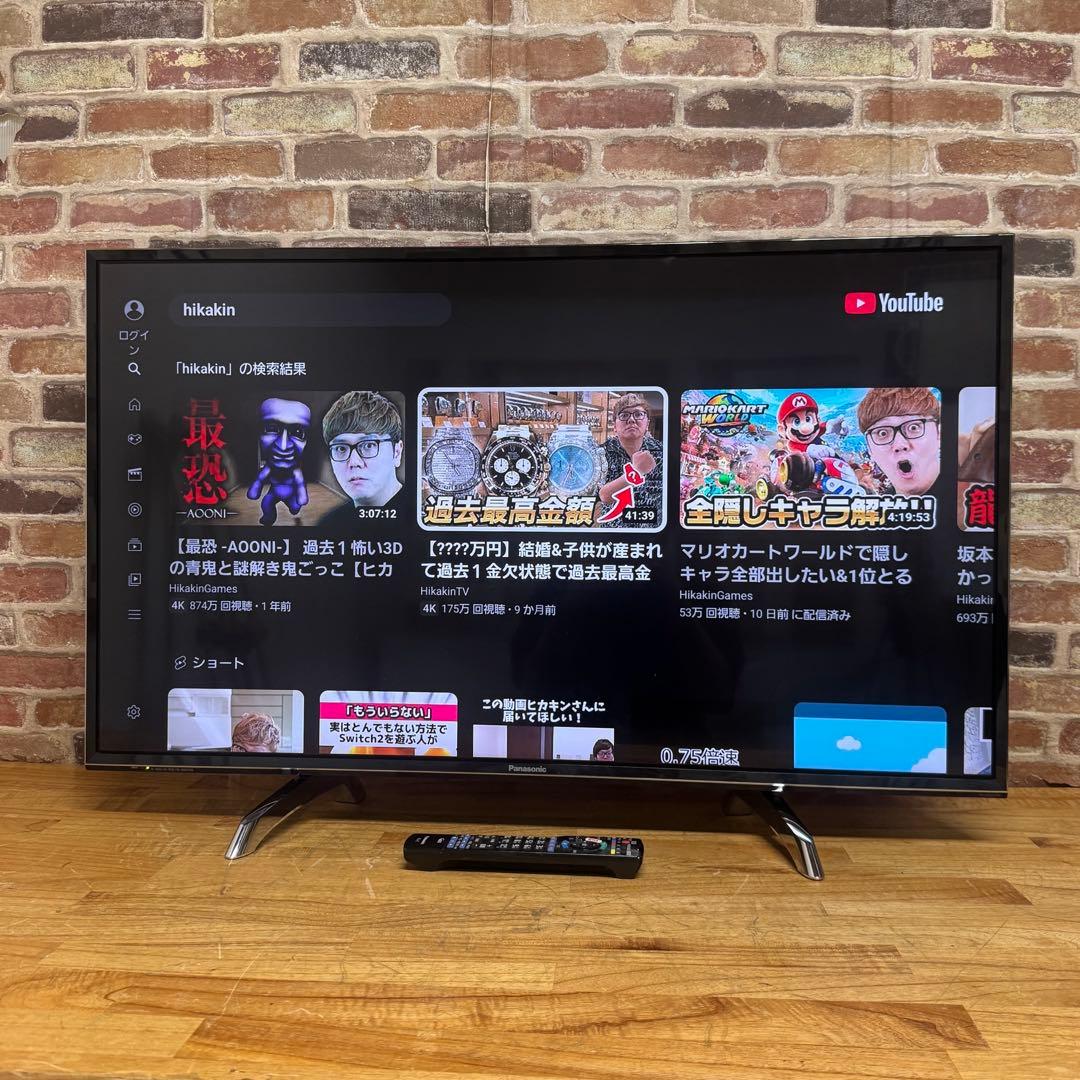 パナソニック 43V型 4K 液晶テレビ スマートビエラ TH-43DX750
