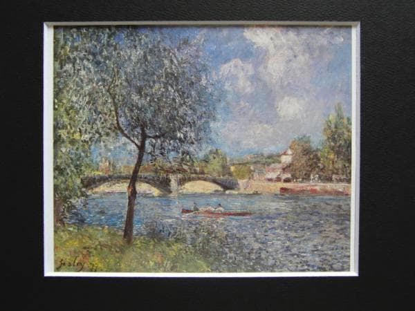 A・シスレー、LES RAMEURS、希少画集画、新品高級額