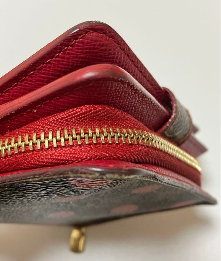 ルイヴィトン モノグラム コンパクトジップ 村上隆 チェリー 折り財布