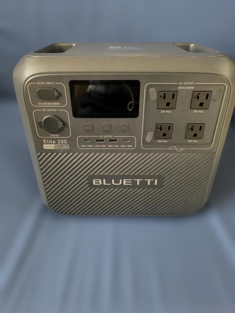 バカトノくんBLUETTI Elite 200 V2旧 大容量ポータブル