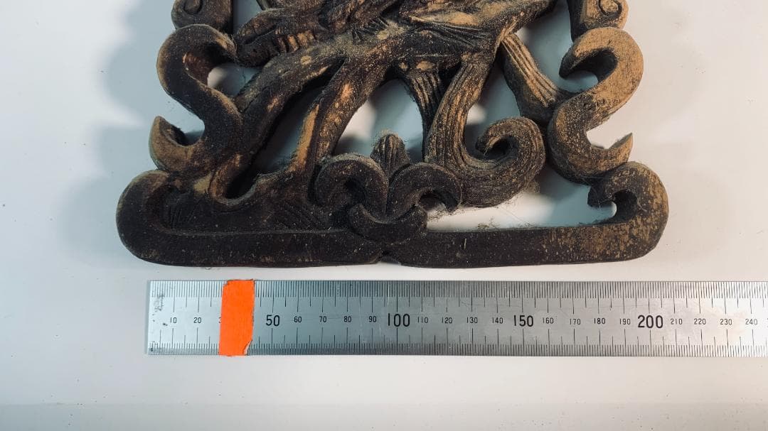 清代後期 木彫透かし飾板「春寿図」 鳥花文様清代後期〜民国初期頃の吉祥建具装飾