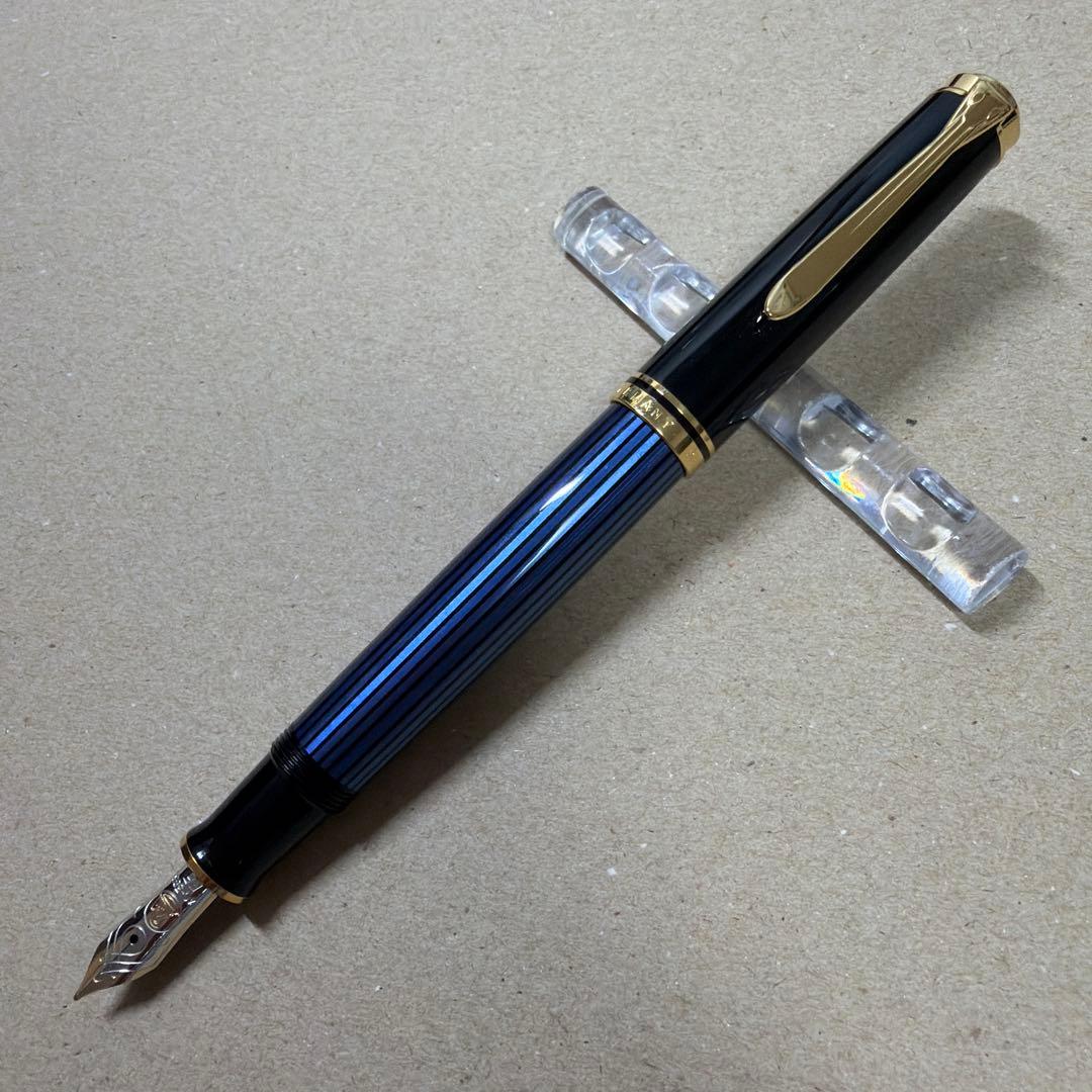 新品 Pelikan ペリカン 万年筆 スーベレーン M600 青縞 EF